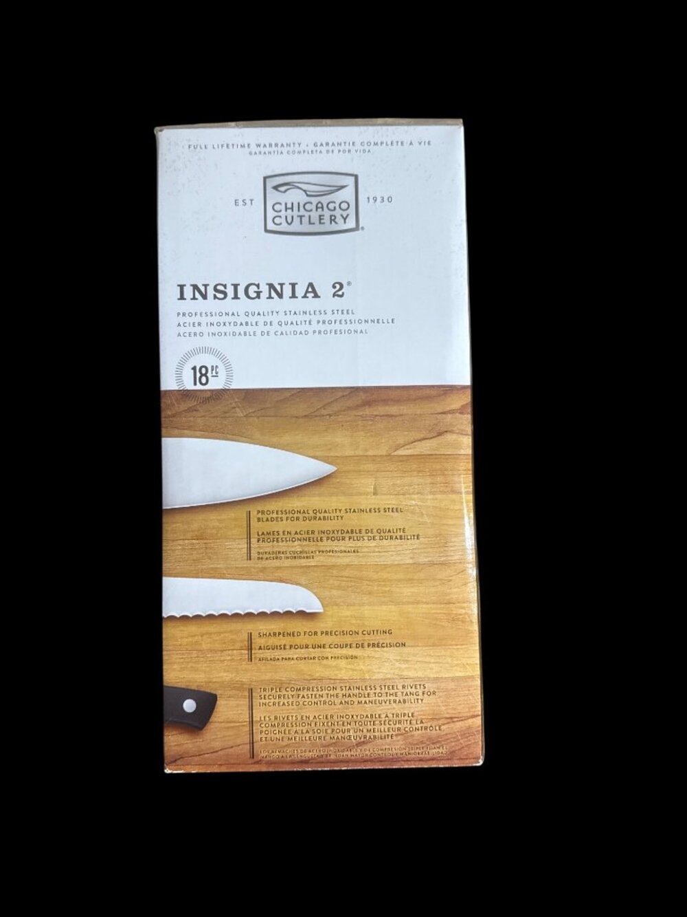 Chicago Cutlery 18pc Insignia2 Knife Block Set with Knife Sharpener New in Box - Picture 2 of 6